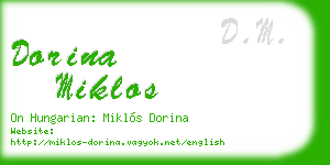 dorina miklos business card